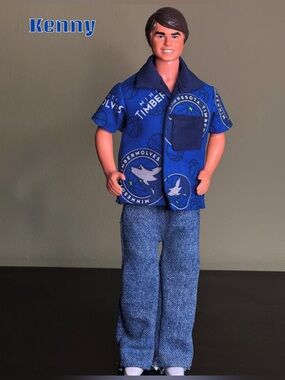 Timberwolves themed doll shirt - OOAK